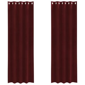vidaXL Blackout Curtains 2 pcs Wine Red 140 x 245 cm Velvet
