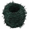 vidaXL Barbed Wire Green 50 m PVC-coated Steel