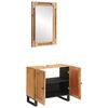 vidaXL Bathroom Sets with Storage with Door Natural Solid Mango Wood