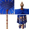vidaXL Balinese Parasol Blue 215 x 215 x 260 cm Cotton and Wood