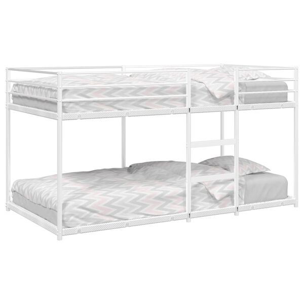 vidaXL Bunk Bed without Mattress White 90x190 cm Steel
