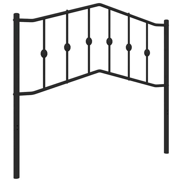 vidaXL Metal Headboard Black 100 cm