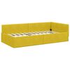 vidaXL Corner Bed Frame with Headboard Yellow 80 cm x 200 cm Velvet