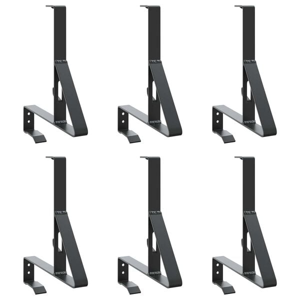 vidaXL Snow Guard Support Black 46 x 11 x 32 cm Steel