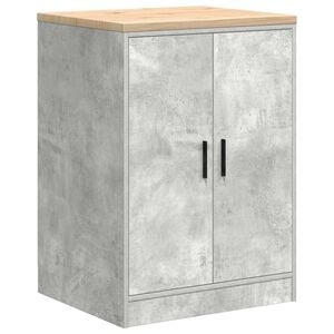 vidaXL Garage Storage Cabinet Concrete Grey 60x51x85 cm Solid Wood Pine