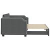 vidaXL Daybed with Trundle without Mattress Dark Grey 90x190 cm Single