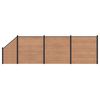 vidaXL Fence Set 4 pcs 619 x 186 cm WPC and Aluminium Brown