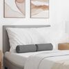 vidaXL Bolster Pillows 2 pcs Dark Grey Ø 15 x 40 cm Microfibre Fabric