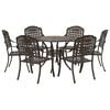 vidaXL Garden Dining Set 7 pcs Bronze Aluminium
