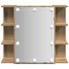 vidaXL Mirror Cabinet with LED Artisan Oak 70x16.5x60 cm