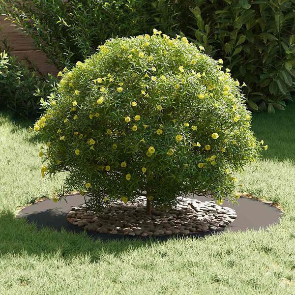 vidaXL suitable for Flat Tree Rings 5 pcs Black &Oslash;50 / 80 cm Steel