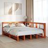 vidaXL Bookcase Bed without Mattress Wax Brown 160x200cm Solid Wood Pine