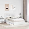 vidaXL Storage Bed with Headboard White 120 x 200 cm Engineered Wood