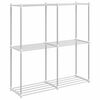 vidaXL Tubular Shelf with Storage White 86 x 27 x 90 cm Aluminium