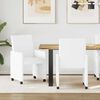 vidaXL Dining Chairs with Wheels 2 pcs White 57 x 66 x 94 cm