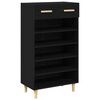 vidaXL Shoe Cabinet 60 x 35 x 105 cm Engineered Wood Black Oak