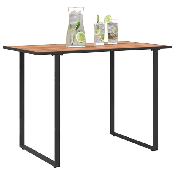 vidaXL Garden Table Brown 100 x 55 x 70 cm Steel and DPC