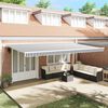 vidaXL Manual Retractable Awning Anthracite&White 600x300 cm