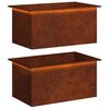 vidaXL Garden Planter with LED 2 pcs Rusty 50 x 80 x 48 cm