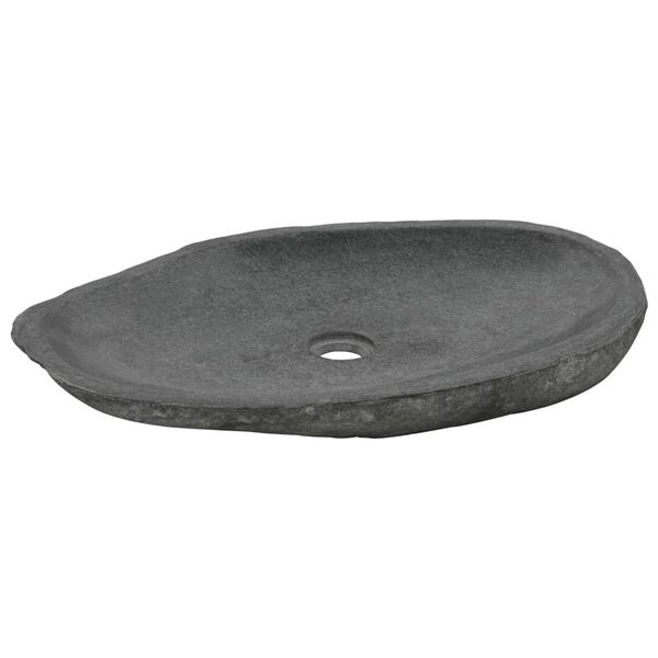 vidaXL Wash Basin River Stone Oval 60-70 cm