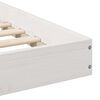 vidaXL Bed Frame White 90 x 220 cm Solid Pine Wood