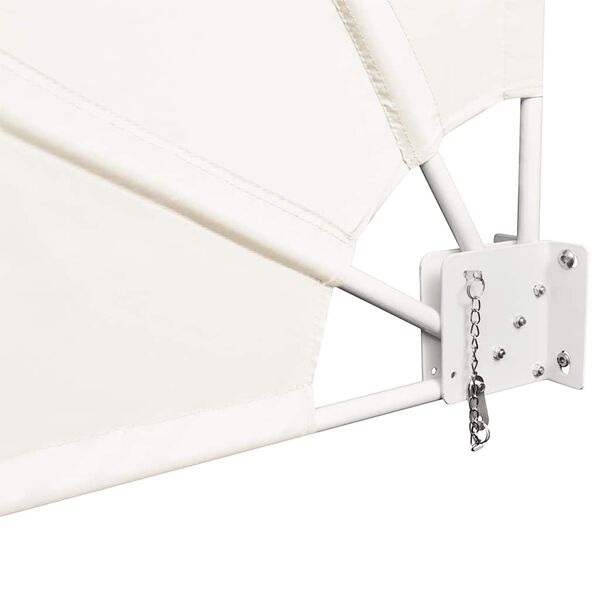 vidaXL Collapsible Balcony Side Awning Cream 140x140 cm