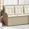 vidaXL Garden Bench Beige Poly Rattan