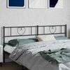 vidaXL Metal Replace Headboard Black 193 cm