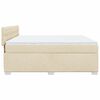 vidaXL Box Spring Bed with Mattress Cream 180x200 cm Fabric