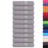 vidaXL Hand Towels "FROGN" 10 pcs Grey 50x100 cm 360 gsm
