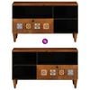 vidaXL TV Cabinet with Drawer Walnut 80 x 33 x 46 cm Solid Mango Wood