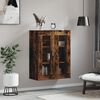 vidaXL Wall Mounted Cabinet Smoked Oak 69.5x34x90 cm Engineered Wood