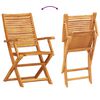vidaXL Garden Dining Set Folding 5 pcs Brown Solid acacia wood