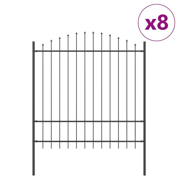 vidaXL Garden Fence Grey 1360 x 175 cm