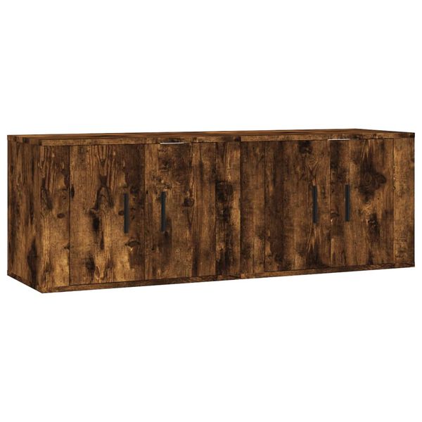 vidaXL Wall-mounted TV Cabinets 2 pcs Smoked Oak 57x34.5x40 cm