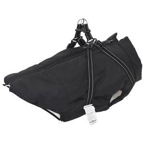 vidaXL Dog Coat Black L48 Fleece and Polyester