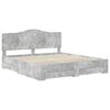 vidaXL Bed Frame Concrete Grey 200 x 200 cm Engineered Wood