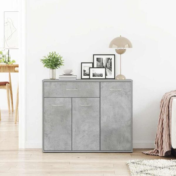 vidaXL Sideboard Concrete Grey 88x30x70 cm Engineered Wood