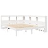 vidaXL Bookcase Bed without Mattress White 135x190 cm Solid Wood Pine
