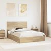 vidaXL Storage Bed with Drawer Sonoma Oak 140 x 200 cm Engineered Wood