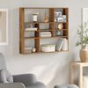 vidaXL Wall Shelf Old Wood 90x16x78 cm Engineered Wood