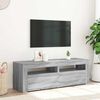 vidaXL TV Cabinet with LED Lights Grey Sonoma 120x35x40 cm