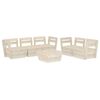 vidaXL 6 Piece Garden Pallet Lounge Set Impregnated Spruce Wood