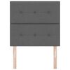 vidaXL Headboard with Headboard Dark Grey 100 cm Faux Leather