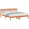 vidaXL Bed Frame Brown 200 x 200 cm Solid Pine Wood