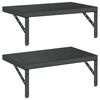 vidaXL Wall Shelves 2 pcs 50x30 cm Black Stainless Steel