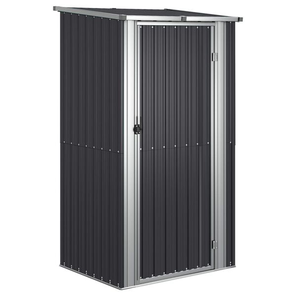 vidaXL Garden Shed Anthracite 118.5x97x209.5 cm Galvanised Steel