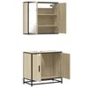 vidaXL 2 Piece Bathroom Furniture Set Sonoma Oak Engineered Wood