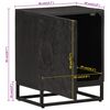 vidaXL Bedside Cabinet Black 40x30x50 cm Solid Wood Mango and Iron