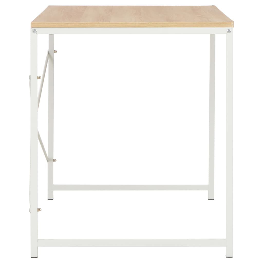 vidaXL Computer Desk White and Oak 120x60x70 cm vidaXL